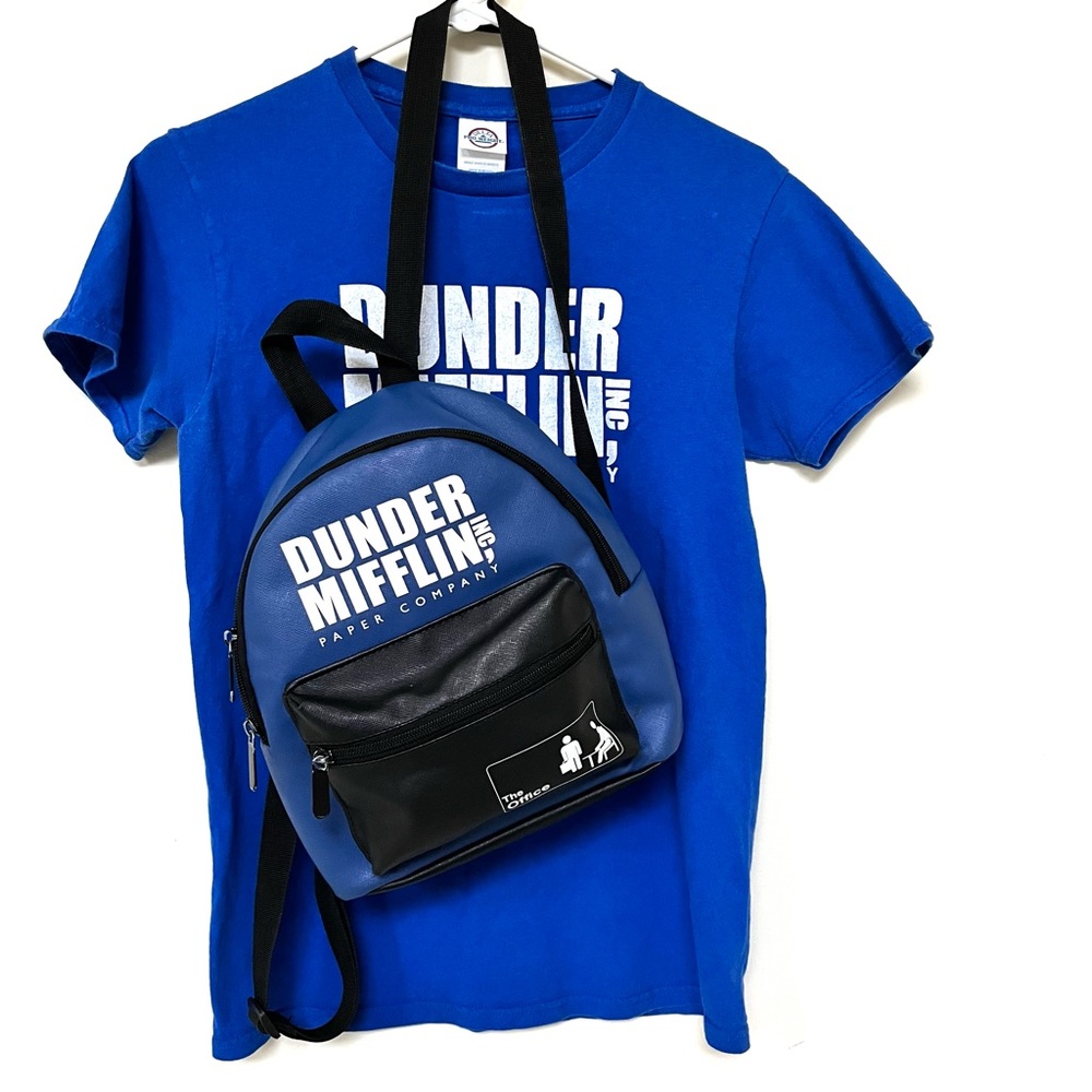 The Office ~ Dunder Mifflin Memorabilia ~ Mini Backpack and Small Tee Shirt